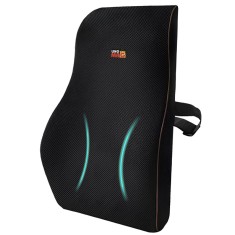 Perna lombara completa pentru scaun de birou sau masina, Linomag&reg;, Spuma cu memorie, Negru, 44 x 37 x 12cm