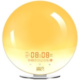 Radio FM cu ceas Linomag&reg;, Lampa Sunset Inteligenta, Alarma, Simulare rasarit si apus, App Control, Google &amp; Alexa