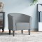 Gossi fotoliu tip cuva, gri deschis, material textil