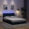 vidaXL Cadru de pat cu LED fără saltea Albastru 140x190 cm Material
