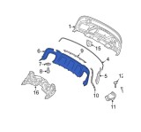 Spoiler bara spate MERCEDES Clasa GLA (X156), 2017-2019, argintiu