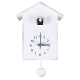 Ceas de perete, Tick-Tock Cuckoo, cu cuc, alb, Oem