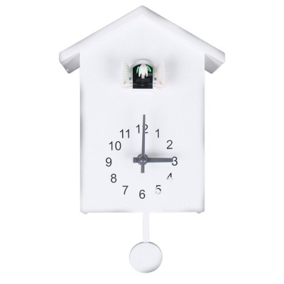 Ceas de perete, Tick-Tock Cuckoo, cu cuc, alb foto