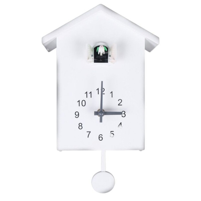 Ceas de perete, Tick-Tock Cuckoo, cu cuc, alb