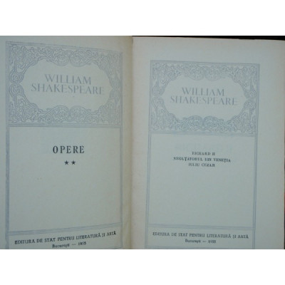 OPERE 2 - WILLIAM SHAKESPEARE foto