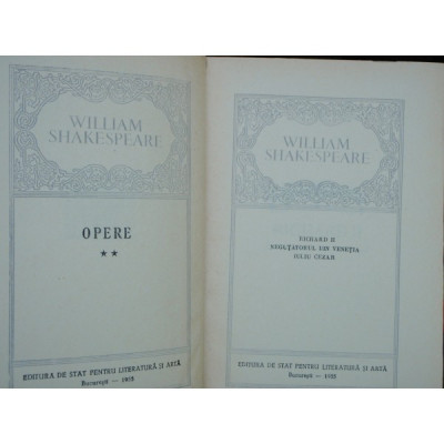 OPERE 2 - WILLIAM SHAKESPEARE foto