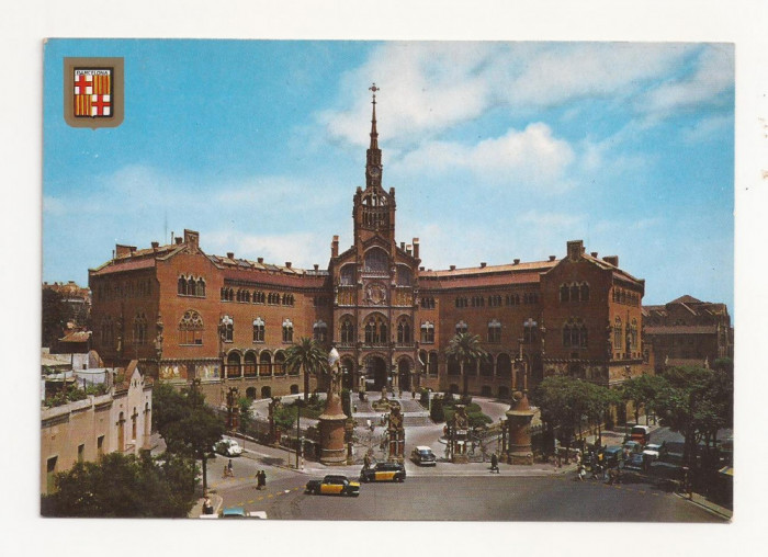 SP2- Carte Postala - SPANIA - Barcelona, Hospital Santa Cruz, necirculata