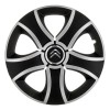 Set 4 Capace Roti 15 inchi (R15) Bis Gri-Negru, Compatibile Cu Citroen, Autohelix MSA