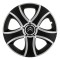 Set 4 Capace Roti 15 inchi (R15) Bis Gri-Negru, Compatibile Cu Citroen