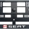 Set 2 bucati, suport numar inmatriculare Carbon, Seat II