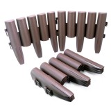 Palisada/bordura pentru gradina, maro, set 8 buc, 27x24 cm, 2.16 m, Strend Pro