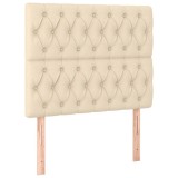 Cumpara ieftin Tablie de pat crem 90x7x118/128 cm, material textil