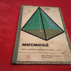 CULEGERE MATEMATICA ADMITERE LICEU IVANCA OLIVOTTO 1970