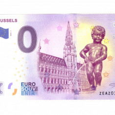 Bancnota souvenir Belgia 0 euro Brussels 2022-1, UNC