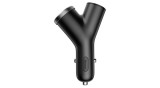 Baseus Y-type Car 2xUSB &Icirc;ncărcător pentru brichetă negru (CCALL-YX01)