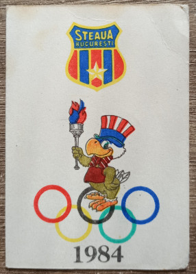 Calendar de buzunar Steaua Bucuresti, Jocurile Olimpice de Vara 1984 foto