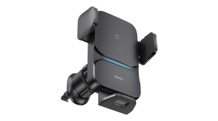 &Icirc;ncărcător cu inducție Baseus Wisdom, suport pentru telefon auto, negru (CGZX000001)