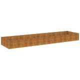 Cumpara ieftin Strat inaltat de gradina, 387x100x36 cm, otel corten