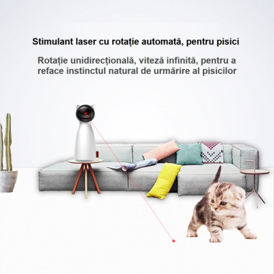 Jucarie smart cu laser pentru pisici si animale de companie foto