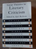 Great theories in literary criticism- Karl Beckson