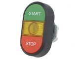 Comutator Dublu 22mm Roșu/Verde IP66