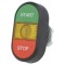 Comutator Dublu 22mm Roșu/Verde IP66
