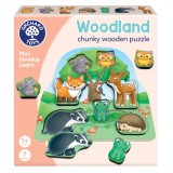 Joc Educativ Puzzle Cu Piese De Lemn - In Padure
