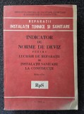 INDICATOR DE NORME DE DEVIZ PENTRU LUCRARI DE REPARATII DE INSTALATII SANITARE LA CONSTRUCTII