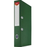 Biblioraft plastifiat Noki, A4, portret, 5cm, buzunar eticheta, inele metalice - verde