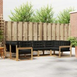 vidaXL Set de canapele de exterior cu pernă 6 pcs Alb și negru 3389014