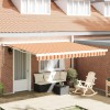 Marchiză Automată Retractabilă &icirc;n Galben și Portocaliu 400x300 cm