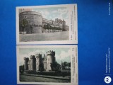 Franta , GRUP DOUA CARTI POSTALE NECIRCULATE , ANII 1920.Castele din Franta , verso reclama la produse medicale POTUBERAGE .