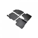 Covorase Cauciuc Tip Tavita Audi Q5 (2017-2024) + Protectie Tunel Spate, ALM, Negru