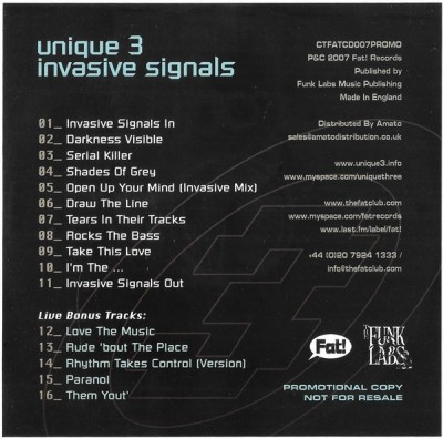Unique 3 - Invasive Signals, CD foto