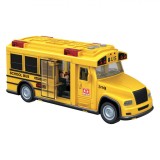 Autobuz Scoala Galben cu Lumina &amp; Sunet, 33x12.5x17cm