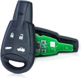 Cheie Auto Completa Programabila Compatibila Saab 9-3, 9-5 (2003&ndash;2011) &ndash; 4 butoane, 433MHz, cip ID46 &ndash; FCC LTQSAAM433TX
