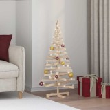 VidaXL Brazi de Crăciun cu suport natural 120 cm Lemn masiv de pin 42016705