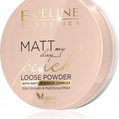 Pudra Eveline Cosmetics, Matt My Day, Peach Silky Smooth & Mattifying Effect