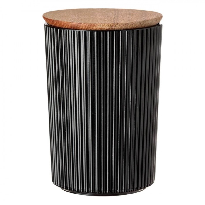 Recipient Depozitare, Model Fără Brand, Cap Lemn, Capacitate 0.9L, Negru