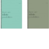 Caiet A5 cu spira, 120 file matematica, 80g/mp, coperta carton, verde
