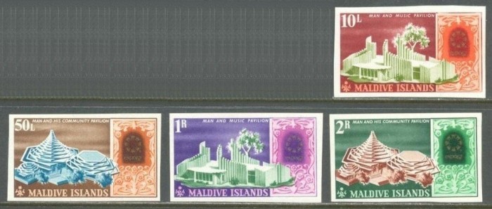 Maldives 1967 Expo 67 Montreal imperf. Mi.234B-237B MNH CE.005