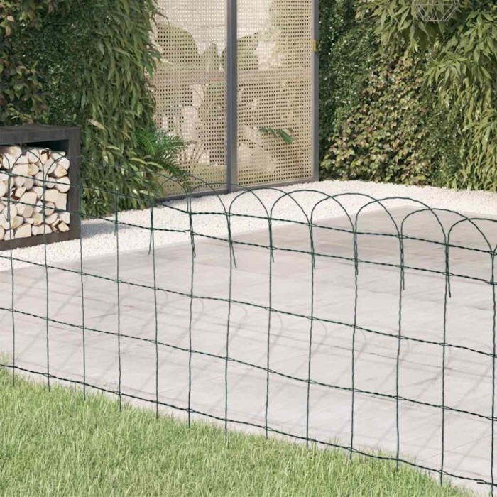 vidaXL Gard delimitare grădină fier vopsit electrostatic 25 x 0,65 m