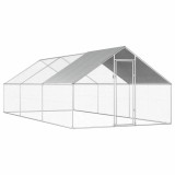 VidaXL Coteț de păsări pentru exterior, 2,75x6x1,92 m, oțel galvanizat