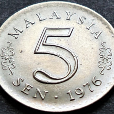 Moneda 5 SEN - MALAEZIA, anul 1976 * cod 3936 = UNC