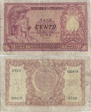1951 (31 XII), 100 lire (P-92b) - Italia