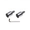 Set 2 capeti de ghidon moto Rival Store, F10, argintiu
