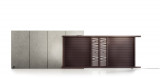 Poarta culisanta glisanta metalica din aluminiu, prefabricata, model Poseidon, 4000x1800mm