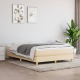 Cumpara ieftin Pat box spring cu saltea, crem, 140x200 cm, textil
