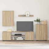 vidaXL Set de 4 piese pentru cabinet TV Pe perete 4 pcs Stejar sonoma