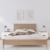 Gossi noptiere, 2 buc., alb, 40x34x35 cm, lemn masiv de pin